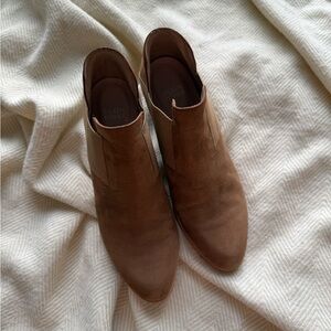 Eileen Fisher Tan Suede Ankle Boots